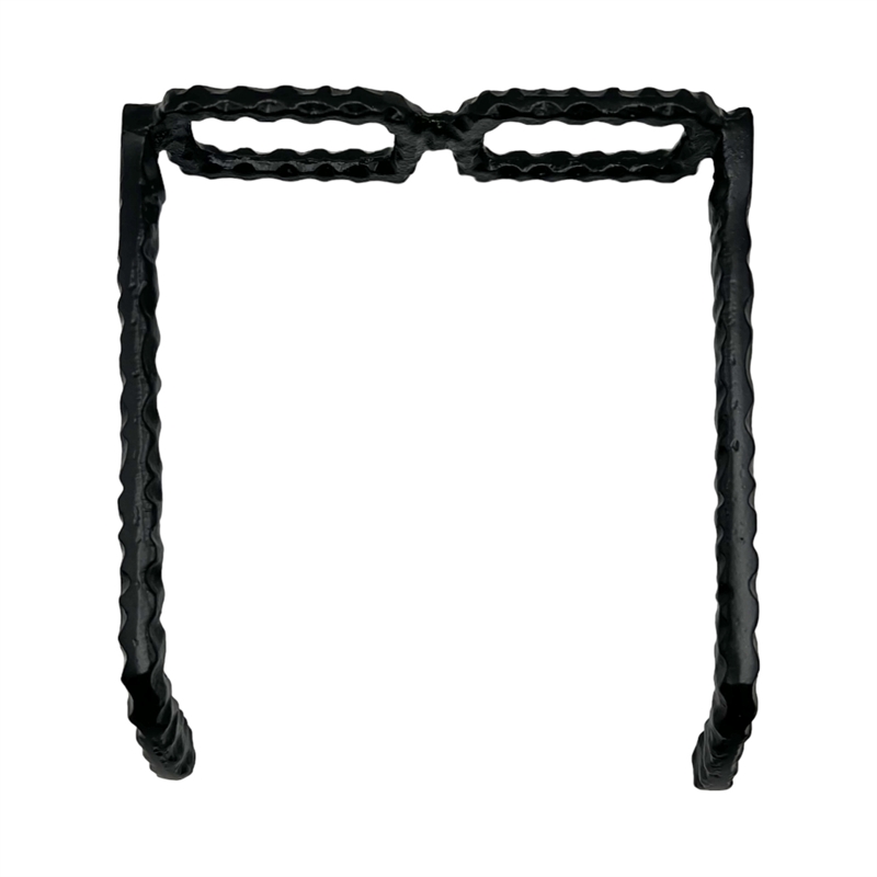 Bergamo Art Decorative Handmade Aluminum 8 inch Glasses Sculpture in Black