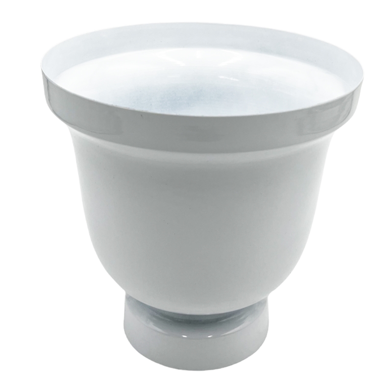 Bergamo Art 9 Inch Tall Decorative Handmade Aluminum Modern Flower Vase in White