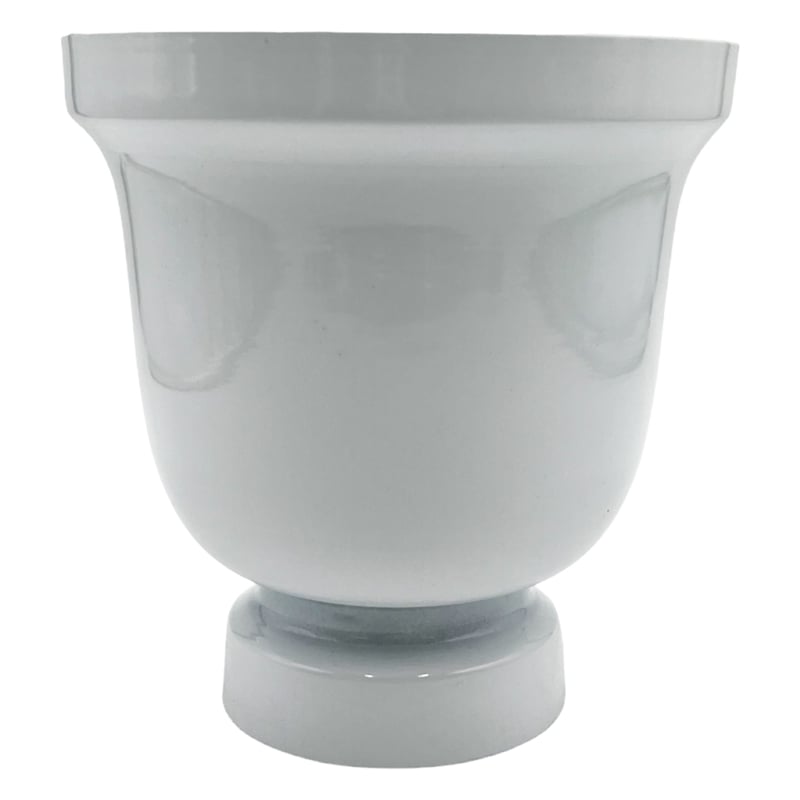 Bergamo Art 9 Inch Tall Decorative Handmade Aluminum Modern Flower Vase in White