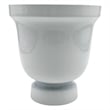 Bergamo Art 9 Inch Tall Decorative Handmade Aluminum Modern Flower Vase in White