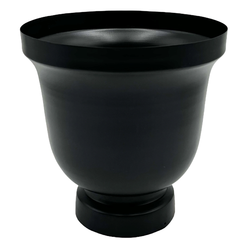 Bergamo Art 9 Inch Tall Decorative Handmade Aluminum Modern Flower Vase in Black