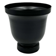 Bergamo Art 9 Inch Tall Decorative Handmade Aluminum Modern Flower Vase in Black