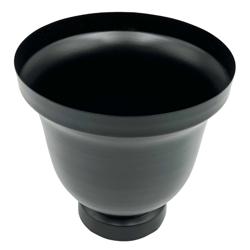Bergamo Art 9 Inch Tall Decorative Handmade Aluminum Modern Flower Vase in Black