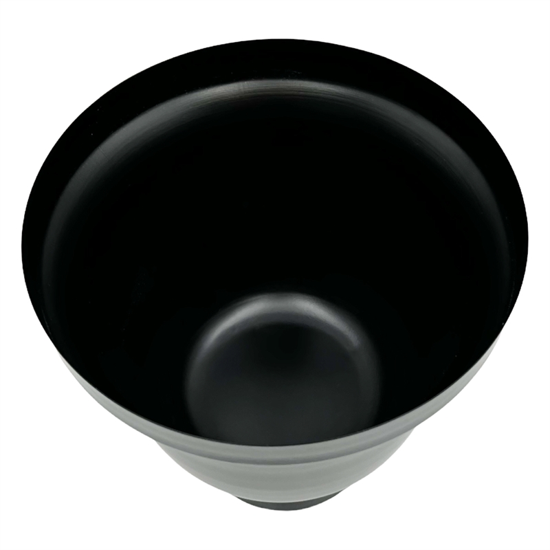Bergamo Art 9 Inch Tall Decorative Handmade Aluminum Modern Flower Vase in Black