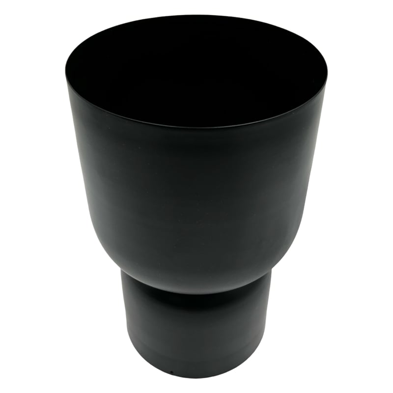 Bergamo Art 10 Inch Tall Decorative Handmade Iron Modern Flower Vase in Black