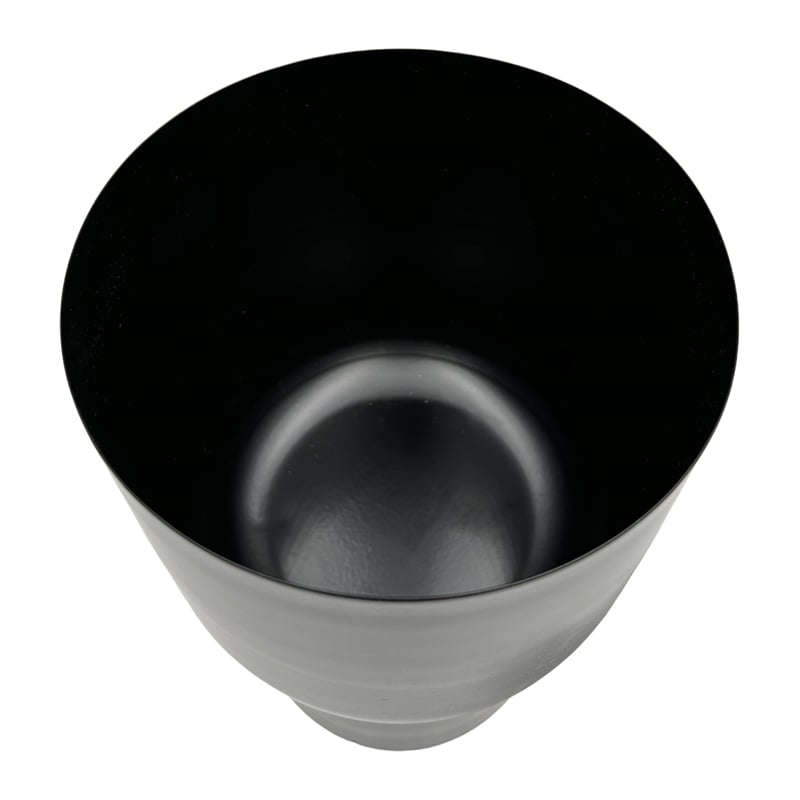 Bergamo Art 10 Inch Tall Decorative Handmade Iron Modern Flower Vase in Black