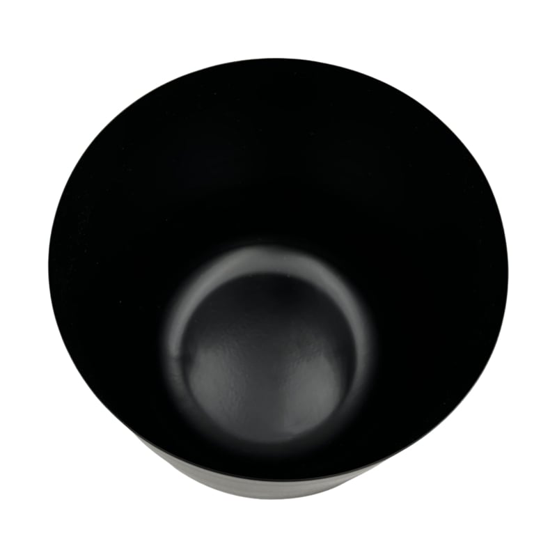 Bergamo Art 10 Inch Tall Decorative Handmade Iron Modern Flower Vase in Black