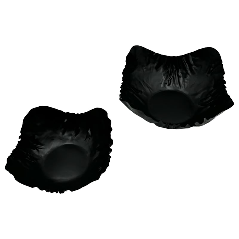 Bergamo Art Set of 2 Decorative Handmade Aluminum Modern Bowl in Black