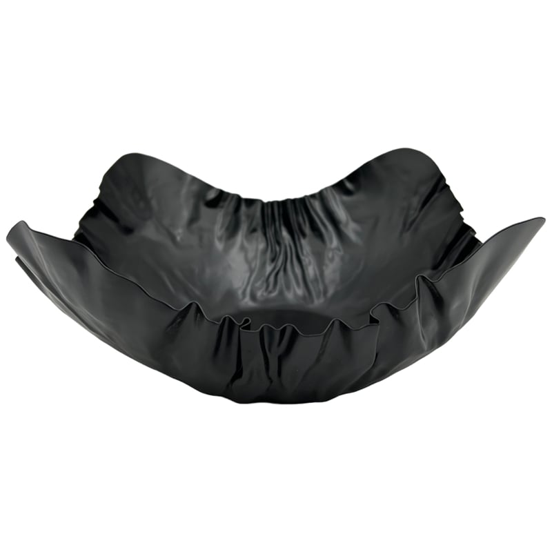 Bergamo Art Set of 2 Decorative Handmade Aluminum Modern Bowl in Black