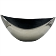 Bergamo Art 16 inch Decorative Handmade Aluminum Modern Bowl in Silver