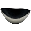 Bergamo Art 16 inch Decorative Handmade Aluminum Modern Bowl in Silver