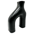 Bergamo Art 10 Inch Decorative Handmade Aluminum Modern Flower Vase in Black