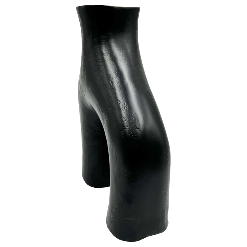 Bergamo Art 10 Inch Decorative Handmade Aluminum Modern Flower Vase in Black