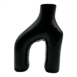 Bergamo Art 10 Inch Decorative Handmade Aluminum Modern Flower Vase in Black