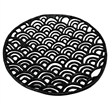 Bergamo Art 14 inch Decorative Handmade Aluminum Round Platter Bowl in Black