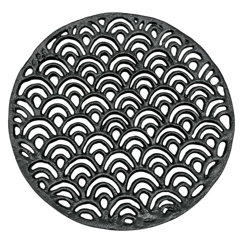 Bergamo Art 12 inch Decorative Handmade Aluminum Round Platter Bowl in Black