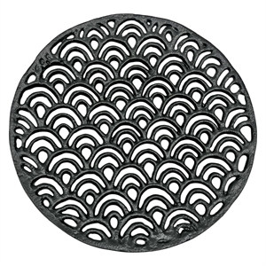 Bergamo Art 12 inch Decorative Handmade Aluminum Round Platter Bowl in Black