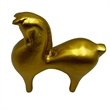 Bergamo Art Decorative Handmade Aluminum 7 inch Modern Horse Sculpture in Gold