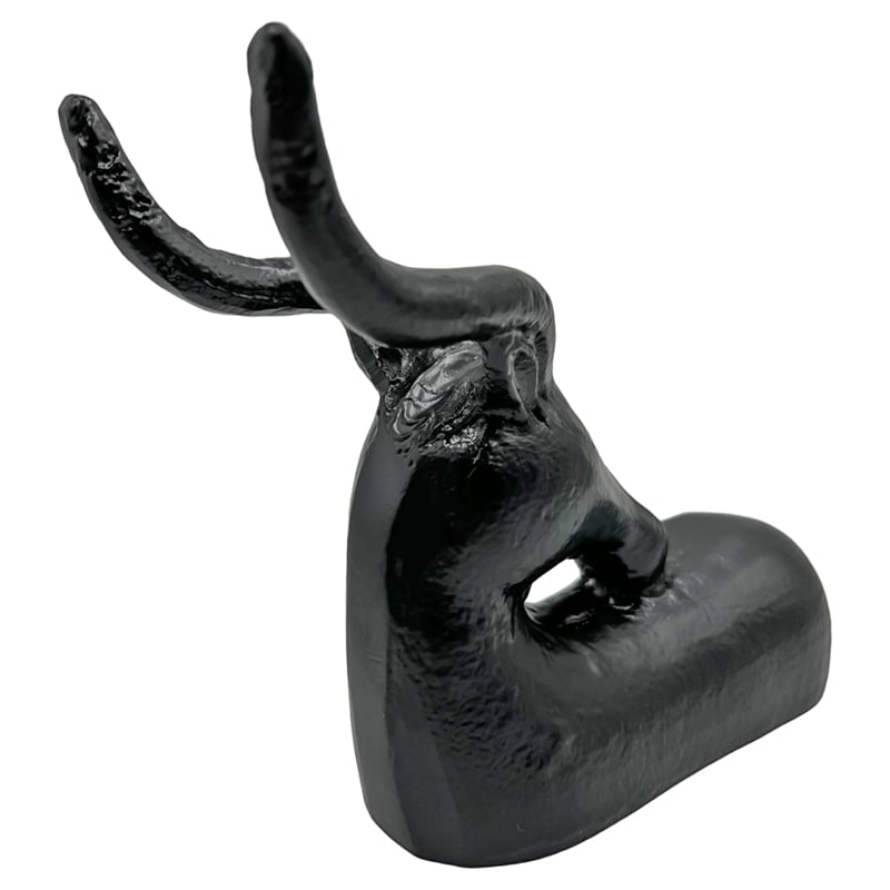 Bergamo Art Decorative Handmade Aluminum 9 inch Modern Deer Sculpture in Black