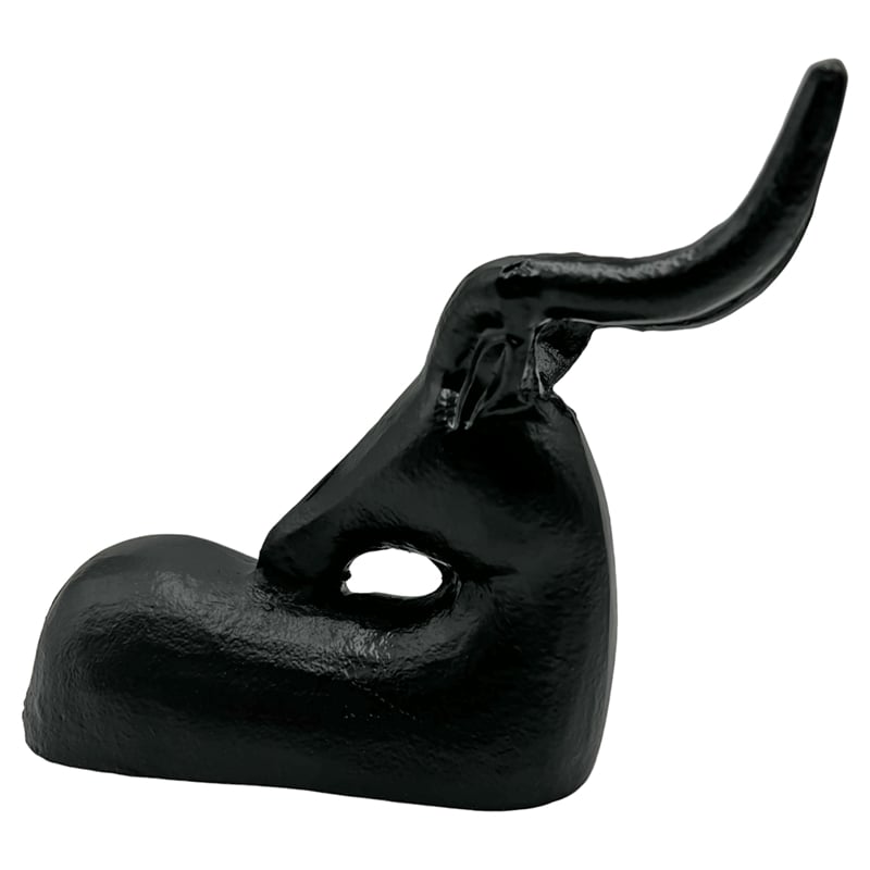 Bergamo Art Decorative Handmade Aluminum 9 inch Modern Deer Sculpture in Black