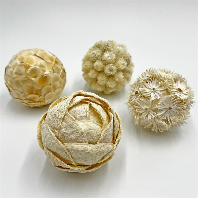 Bergamo Art Preserved Decorative Conifer and Pinecone Topiary Balls in White