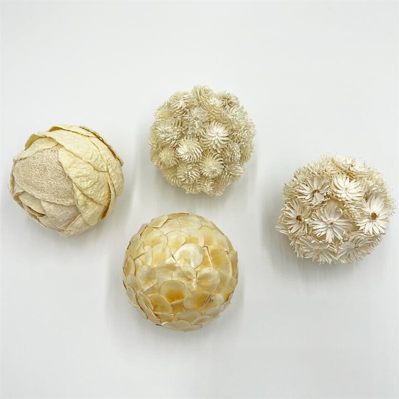 Bergamo Art Preserved Decorative Conifer and Pinecone Topiary Balls in White