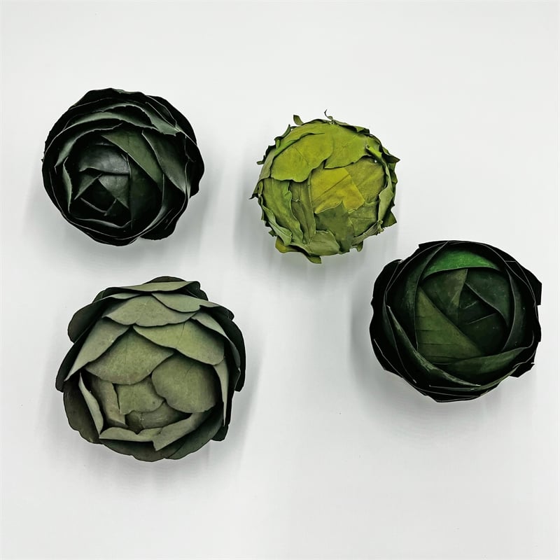 Bergamo Art Preserved Decorative Real Leaves Topiary Ball in Green
