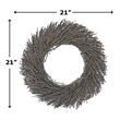 Bergamo Art Preserved Decorative Real Lavender Wreath in Purple