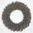 Bergamo Art Preserved Decorative Real Lavender Wreath in Purple