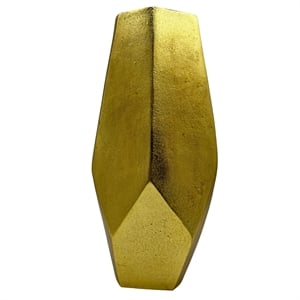 Bergamo Art 16&quot Decorative Handmade Aluminum Modern Diamond Flower Vase in Gold