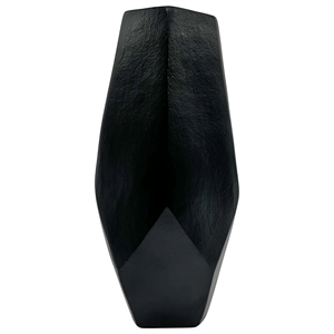 Bergamo Art 16&quot Decorative Handmade Aluminum Modern Diamond Flower Vase in Black