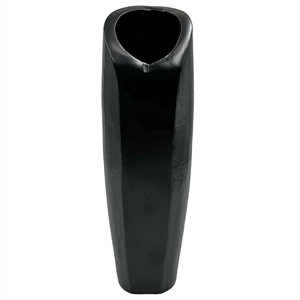 Bergamo Art 11&quot Tall Decorative Handmade Aluminum Modern Flower Vase in Black