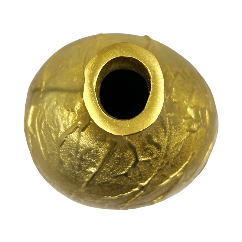 Bergamo Art 20 Inch Tall Decorative Handmade Aluminum Modern Flower Vase in Gold