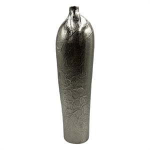 Bergamo Art 20&quot Tall Decorative Handmade Aluminum Modern Flower Vase in Nickel