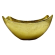Bergamo Art 12.5 Inch Wide Decorative Handmade Aluminum Modern Bowl in Gold