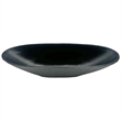 Bergamo Art 16 Inch Wide Decorative Handmade Aluminum Modern Oval Bowl in Black