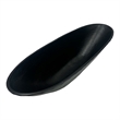 Bergamo Art 16 Inch Wide Decorative Handmade Aluminum Modern Oval Bowl in Black