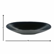 Bergamo Art 16 Inch Wide Decorative Handmade Aluminum Modern Oval Bowl in Black