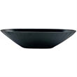 Bergamo Art 16 Inch Wide Decorative Handmade Aluminum Modern Oval Bowl in Black