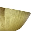 Bergamo Art 16 Inch Wide Decorative Handmade Aluminum Modern Oval Bowl in Gold