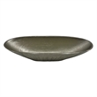 Bergamo Art 16 Inch Wide Decorative Handmade Aluminum Modern Oval Bowl in Nickel