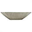 Bergamo Art 16 Inch Wide Decorative Handmade Aluminum Modern Oval Bowl in Nickel