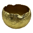 Bergamo Art 9 Inch Wide Decorative Handmade Aluminum Round Bowl in Gold