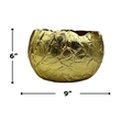 Bergamo Art 9 Inch Wide Decorative Handmade Aluminum Round Bowl in Gold