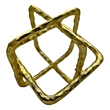 Bergamo Art 9 inch Decorative Handmade Aluminum Square Sculpture in Gold