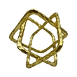 Bergamo Art 9 inch Decorative Handmade Aluminum Square Sculpture in Gold