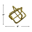 Bergamo Art 9 inch Decorative Handmade Aluminum Square Sculpture in Gold