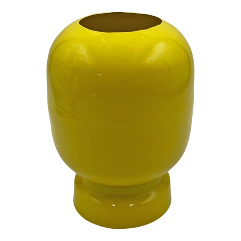 Bergamo Art 8 Inch Tall Decorative Handmade Iron Modern Round Flower Vase