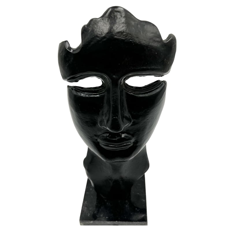 Bergamo Art Decorative Handmade Aluminum 12 inch Abstract Face Sculpture