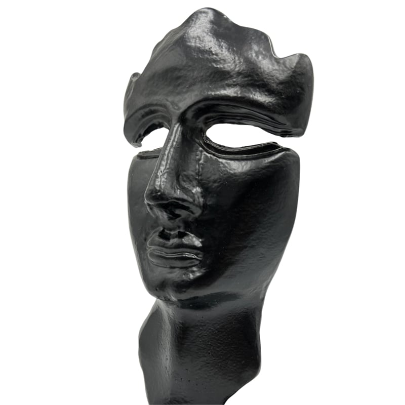 Bergamo Art Decorative Handmade Aluminum 12 inch Abstract Face Sculpture